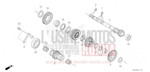 TRANSMISSION (MAINSHAFT) (NC750XD) NC750XDS de 2025